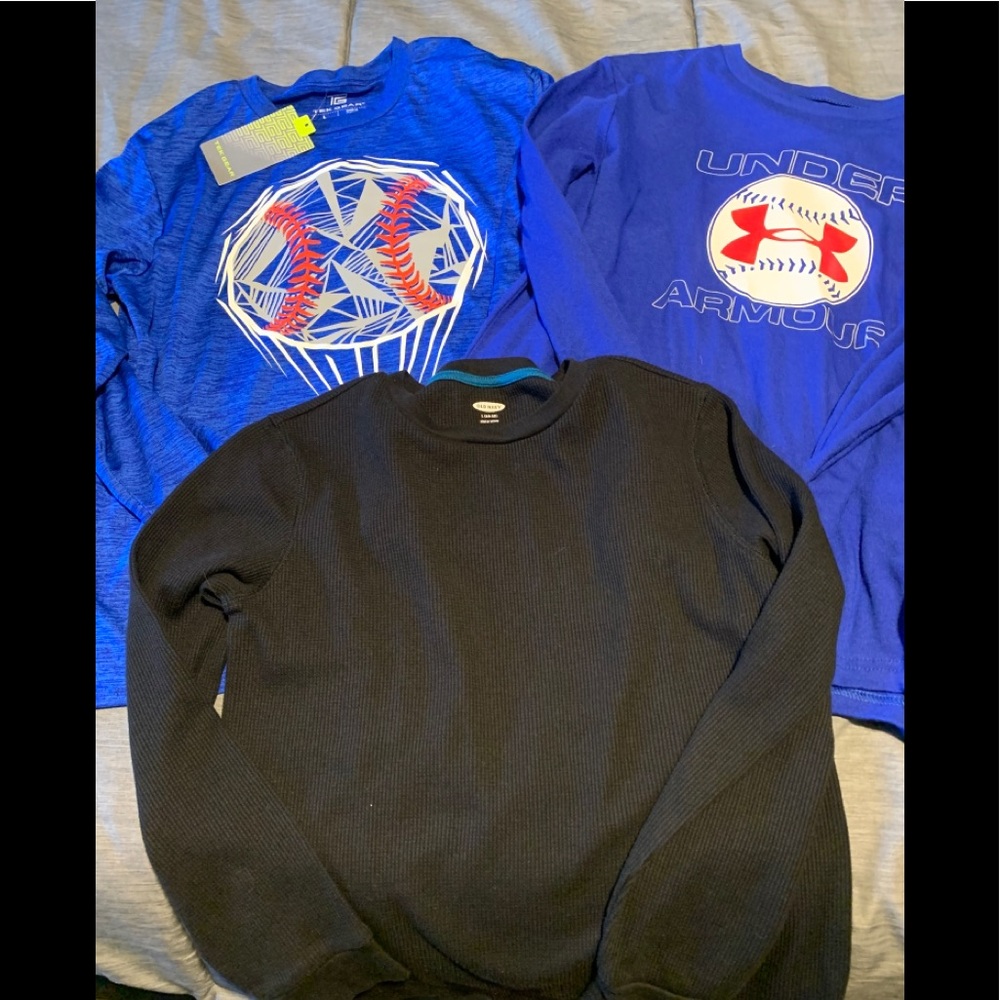3 boys long sleeve shirts Large